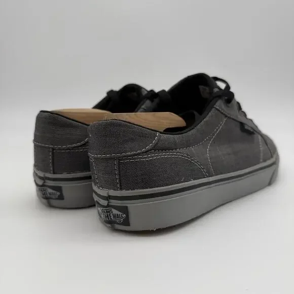 Vans Gray and Black Canvas Sneakers - Men's Size 9 - Picture 5 of 11